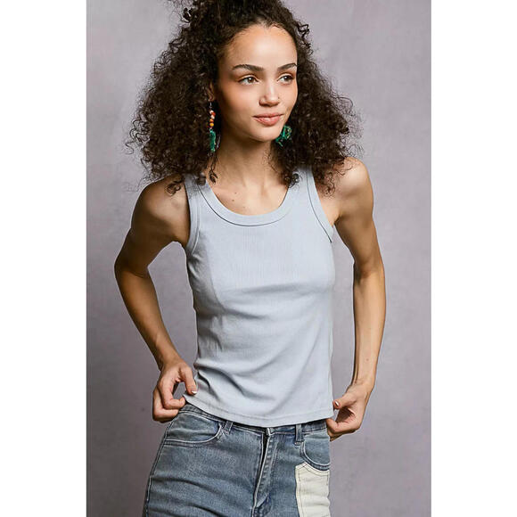 POL Round Neck Ribbed Tank - Picture 2 of 5